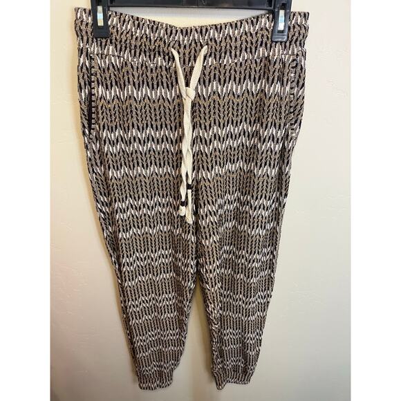 Anthropologie Saturday Sunday Pull On Elastic Waist Patterned Casual Pants M - Picture 4 of 9